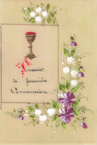 Vieux papier image pieuse - papier,
