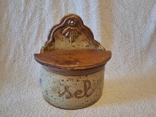 Boîte Pot à sel En Grès Pyrité Marque Jean Pierre Prudhomme 1970  Posé Où Mural 
