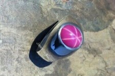 Bague étoile rubis rose 6