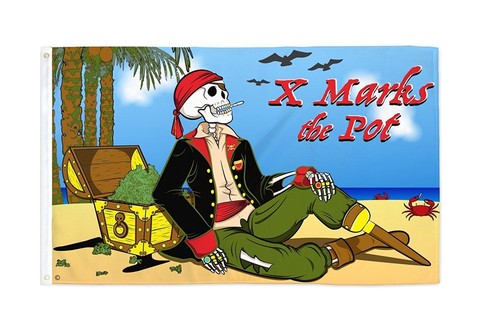 Drapeau pirate rasre - drapeau, marks