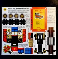 MAQUETTE BOLIDES D'AUTREFOIS 14 TACOT SHELL BERRE CARTON Renault 1912