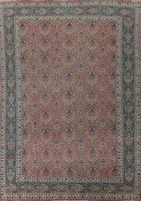 Tapis Traditionnel Rose Teinté 10x13 En Laine Fait Main Pour Salon