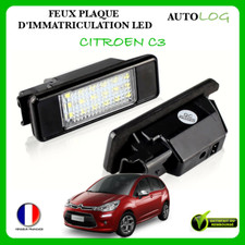 2x FEUX PLAQUE D'IMMATRICULATION LED CITROEN C3 II BLANC PUR
