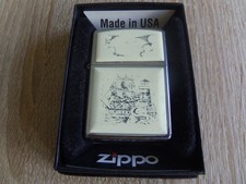 BRIQUET ZIPPO ESSENCE - SCRIMSHAW SHIP ( BATEAU ) - Collection , OCCASION TBE
