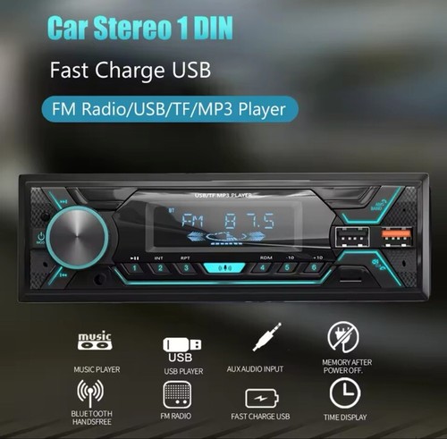 Din stereo mp3 bluetooth fm - stereo,