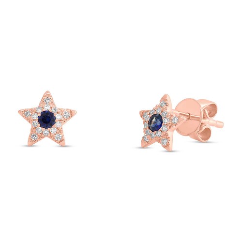 Carats 14k rose rond - 0.22,