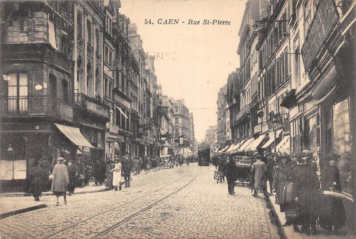 Cpa caen rue - cpa, pierre