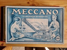 Meccano boîte N°000 de 1949-50- doré et bleu quadrillé -complète