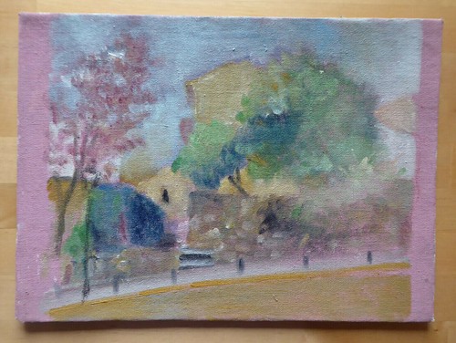 Vieux tableau huile sur - vieux,