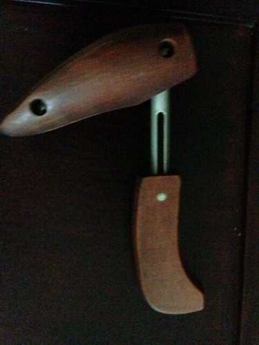 Old wood shoe horn - shoe, with