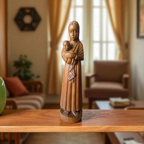 Religieux statue bois - statue, en