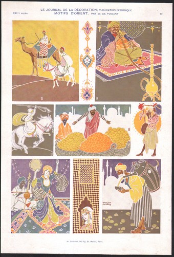 1910 lithographie motifs - lithographie,