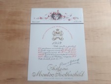 étiquette vin Mouton Rothschild 1952 wine label specimen 75cl Léonor Fini