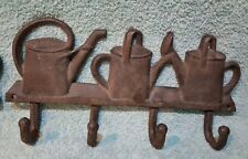 1 Porte Manteaux,serviettes,Torchons,outils De Jardin En Fer 4 Patères Vintage 