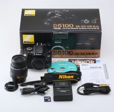【NEUF】Nikon D5100 24.2 MP+AF-S DX 18-55mm f/3.5-5.6GIIVR Lens Shutter Count...
