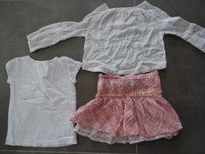 Ensemble jupe rose quadrillé