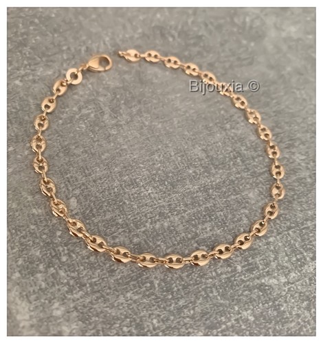 Bracelet maille grain café - grain, de