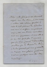 John Petit-Senn - Lettre autographe signée à son neveu - 1854