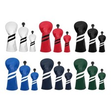 Couvre-tête en bois de golf 3 pièces couvre-tête de club de golf avec
