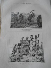 Mineurs à la tranchée Pièce de siège en batterie France Militaire Gravure 1833