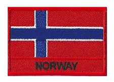 Ecusson patche Norvège drapeau Norvégien patch NORWAY brodé à coudre