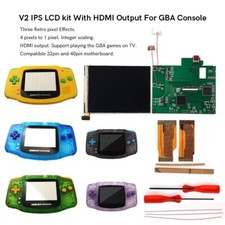 Newest V2 IPS Backlight LCD Retro Pixel Kit HDMI-Compatible Output Mod For GBA