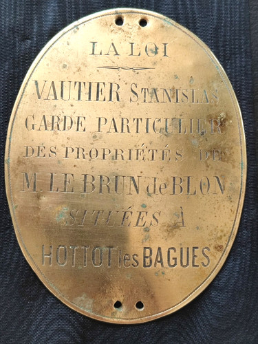 Plaque métier vénerie - plaque,