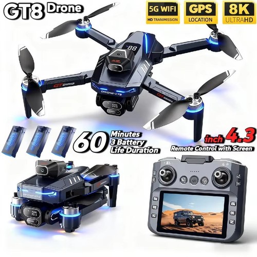 Drone gt8 caméra double - drone, 8k