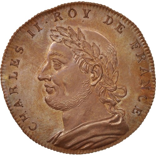 France medal charles - charles, ii