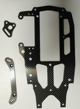 MUGEN MRX4  PLATINE RADIO + SUPPORT AMORTO ET PUCE EN CARBONE  1/8° NEUF