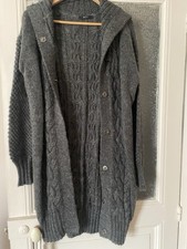 gilet long gris en lanîe et alpaga Esprit 38