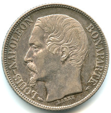 1 franc argent Louis Napoléon
