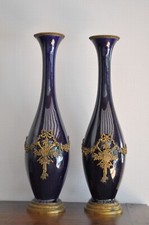 Paire grands vases en - ,