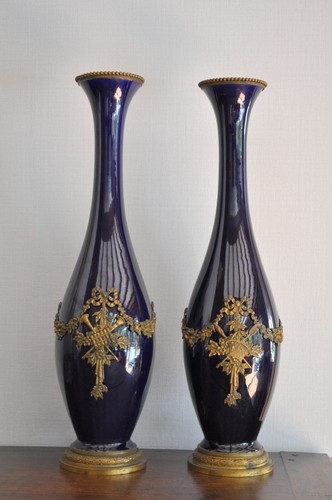 Paire grands vases en - paire,