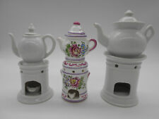 LOT DE 3 TISANIERE VEILLEUSE DE POUPEE PORCELAINE  DE PARIS & FAIENCE DE CLAMECY