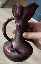 Joli Vase Céramique Irisé avec anse Art nouveau Gaziello Massier ?