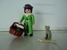 PLAYMOBIL vintage série rose époque 1900 cliente étal poissons set 5342 de 1996