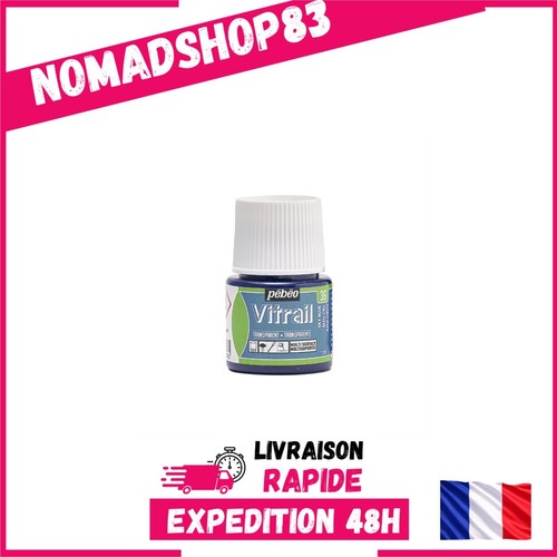 Peinture vitrail pebeo bleu - peinture,