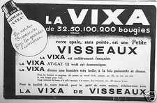 PUBLICITÉ VIXA DE VISSEAUX ENTIÈREMENT FRANÇAISE AT-GAZ 1/2 WATT EST ÉCONOMIQUE