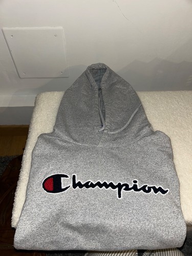 Sweat capuche champion gris - à,
