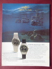 11/1986 PUB MONTRE BREITLING WATCH DEEP SEA UHR COMMANDO NAVITIMER FRENCH AD