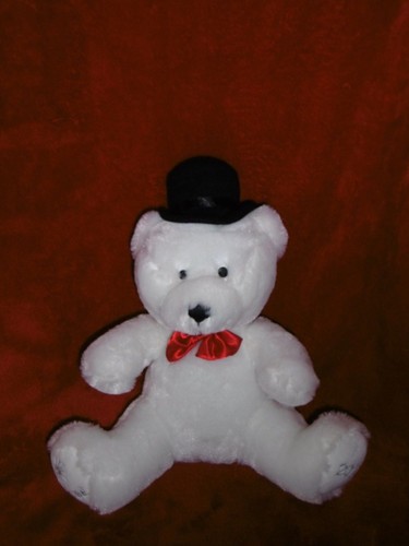 Doudou peluche ours - ours, blanc