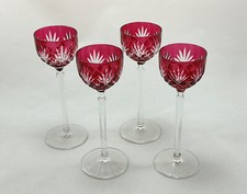 Grands verres à liqueur Saint Louis "Massenet" Crystal high liquor glasses