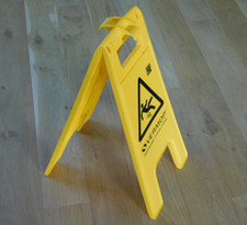 ATTENTION sol glissant PANNEAU jaune de SECURITE Chevalet signalisation VERMOP