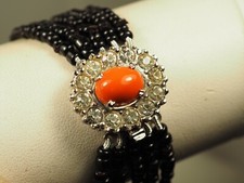 BRACELET ANCIEN JAIS VINTAGE