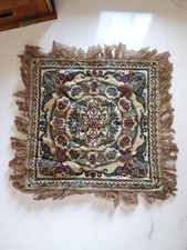  Tapis décoratif oriental brodé, style vintage milieu XXe siècle