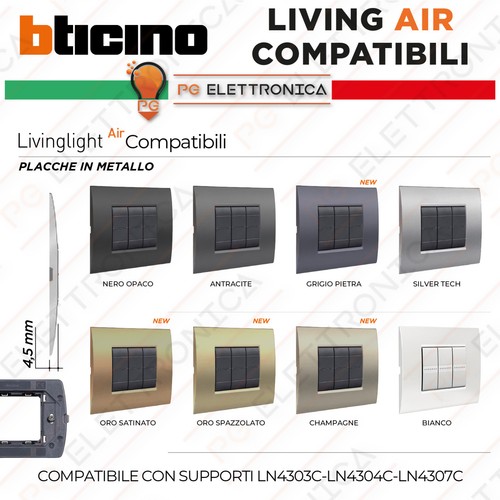 Plaques bticino living light - living,