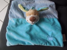 1/ doudou plat chien bleu