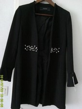 ZARA VESTE LONGUE PERLES TAILLE M/ 38 NOIRE