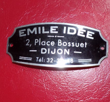 rare plaque de vélo ancienne cycles Emile idée dijon